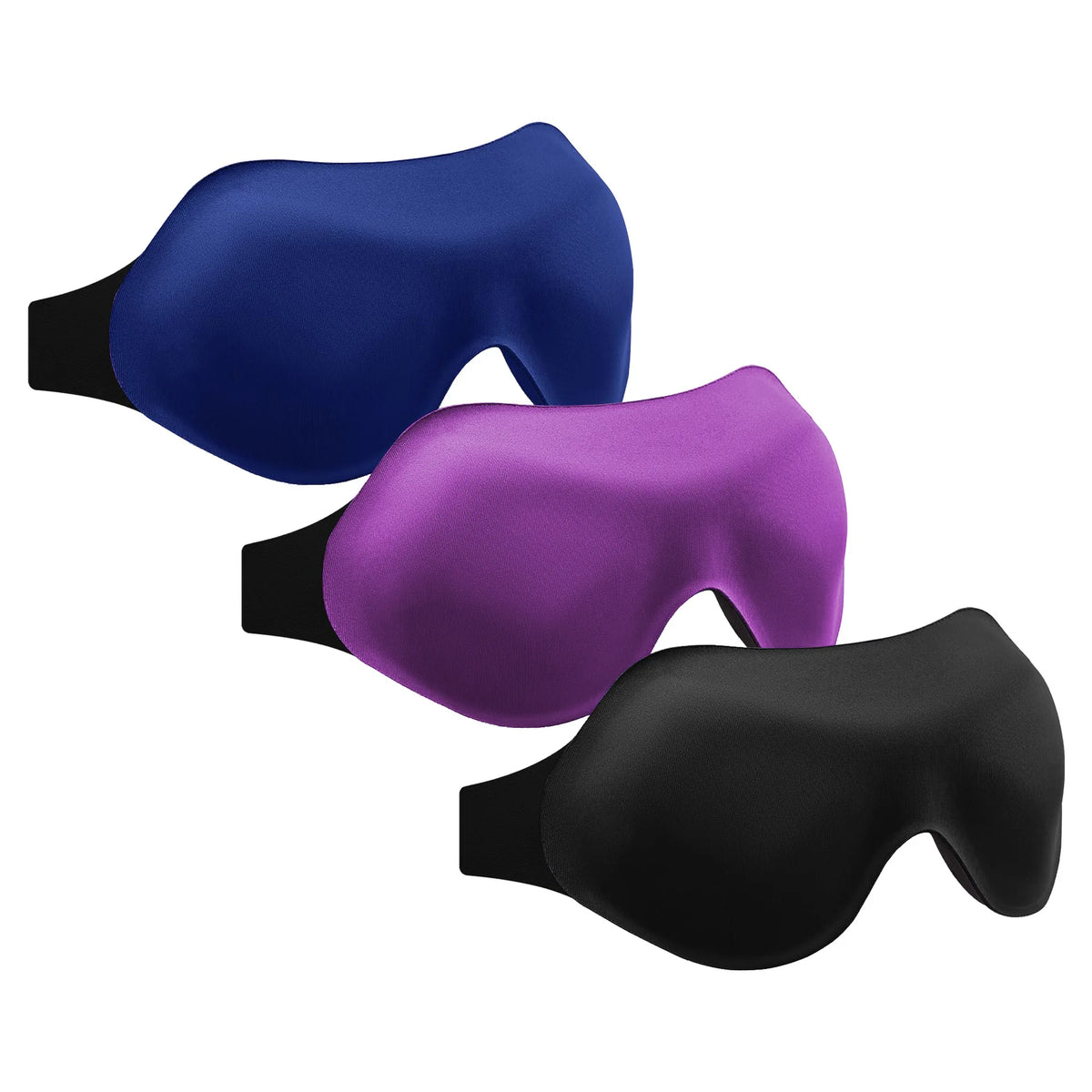Masques de nuit 3D Essentiel bleu, violet et noir