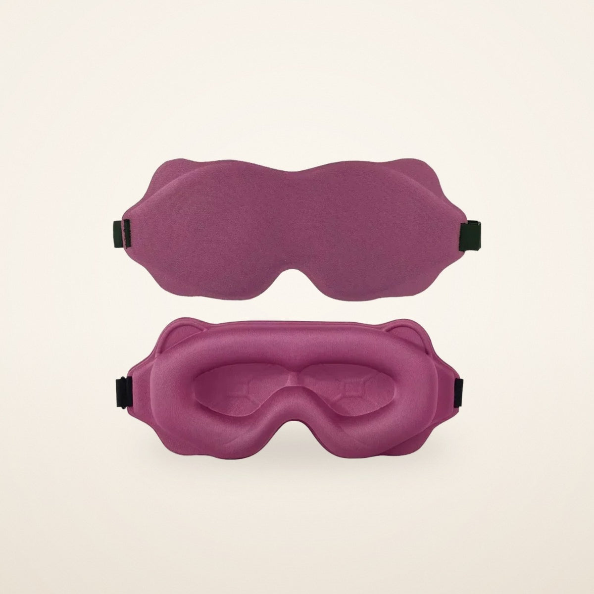 Masque de nuit 3D arrondi, prune