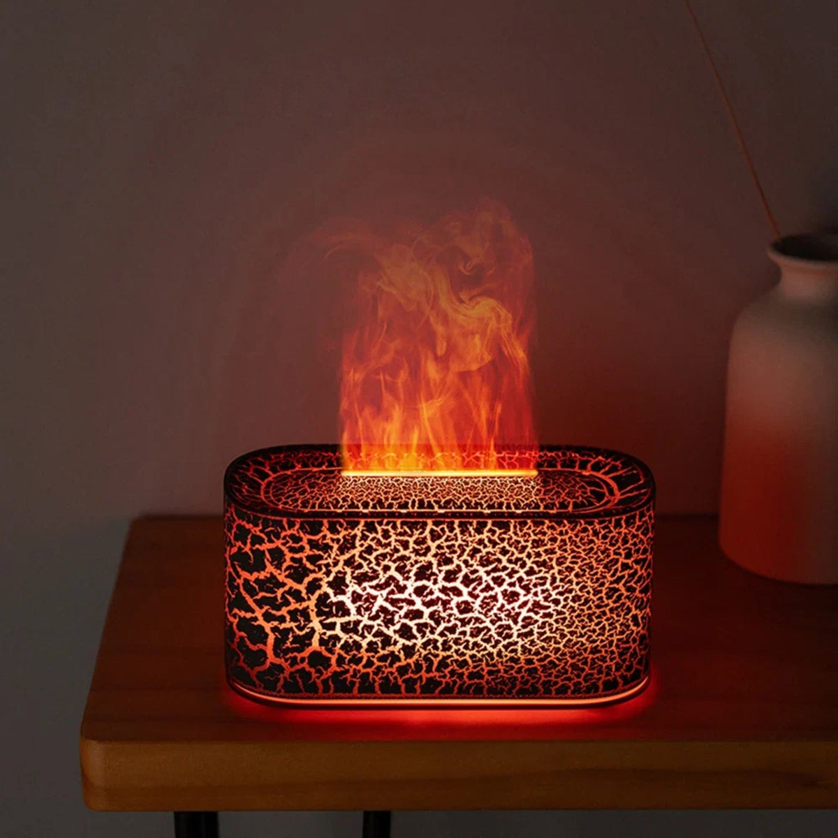 Diffuseur effet flamme noir craquelé